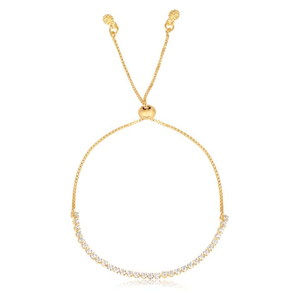 

Pulseira com mini zircônias brancas folheado em ouro 18k