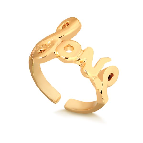 

Anel para falange folheado em ouro escrito LOVE
