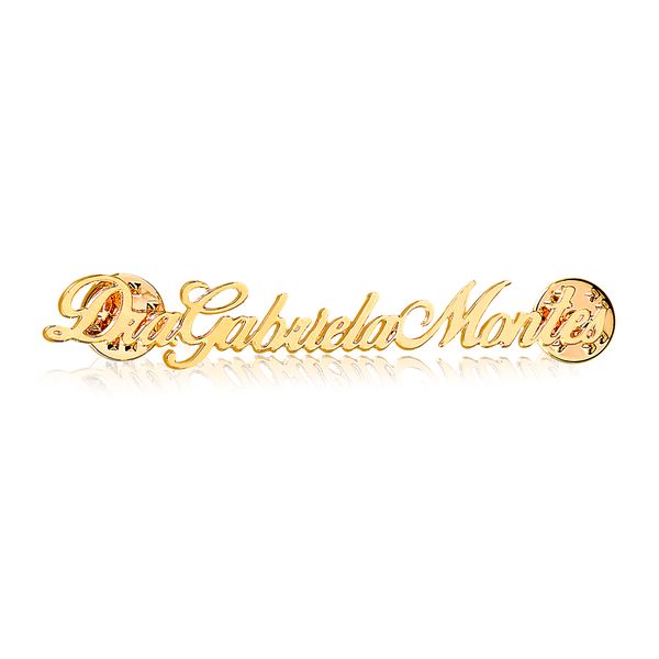 

Broche personalizado com nome folheado (escolha o banho)