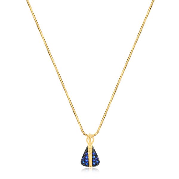 

Colar com pingente pequeno de Nossa Senhora folheado em ouro 18k